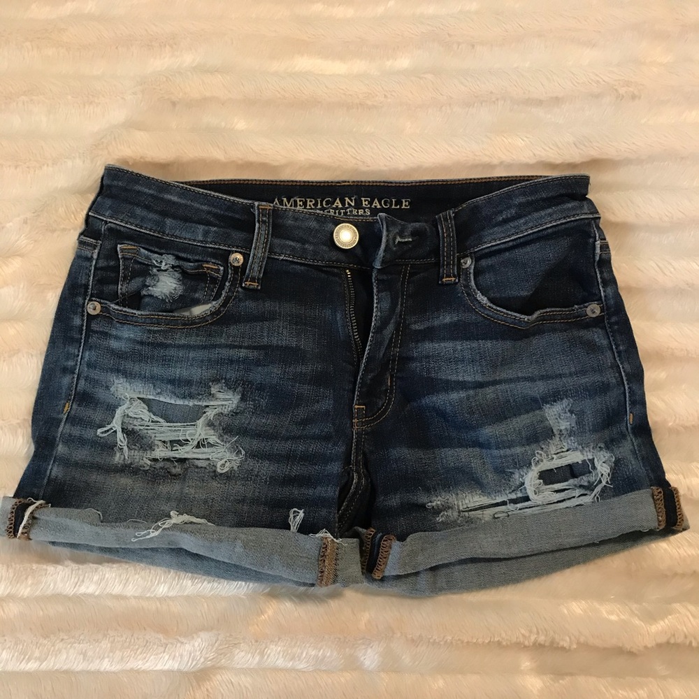 American Eagle Ripped Jean Shorts